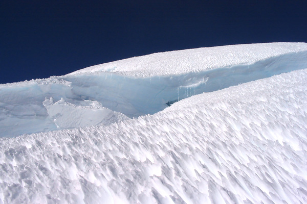 Crevasse and Penitentes on Mt. Rainier